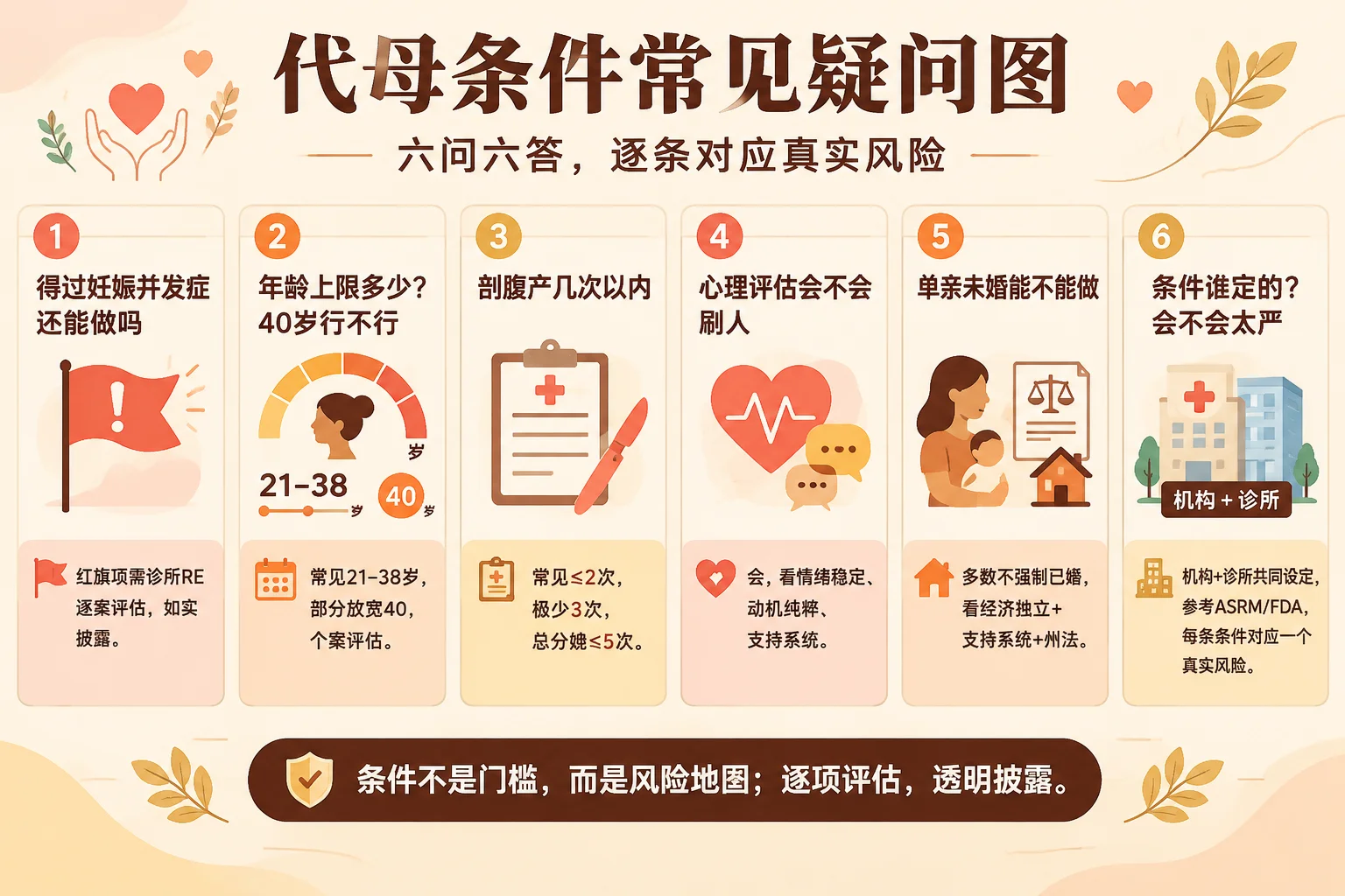 代母条件常见疑问信息图