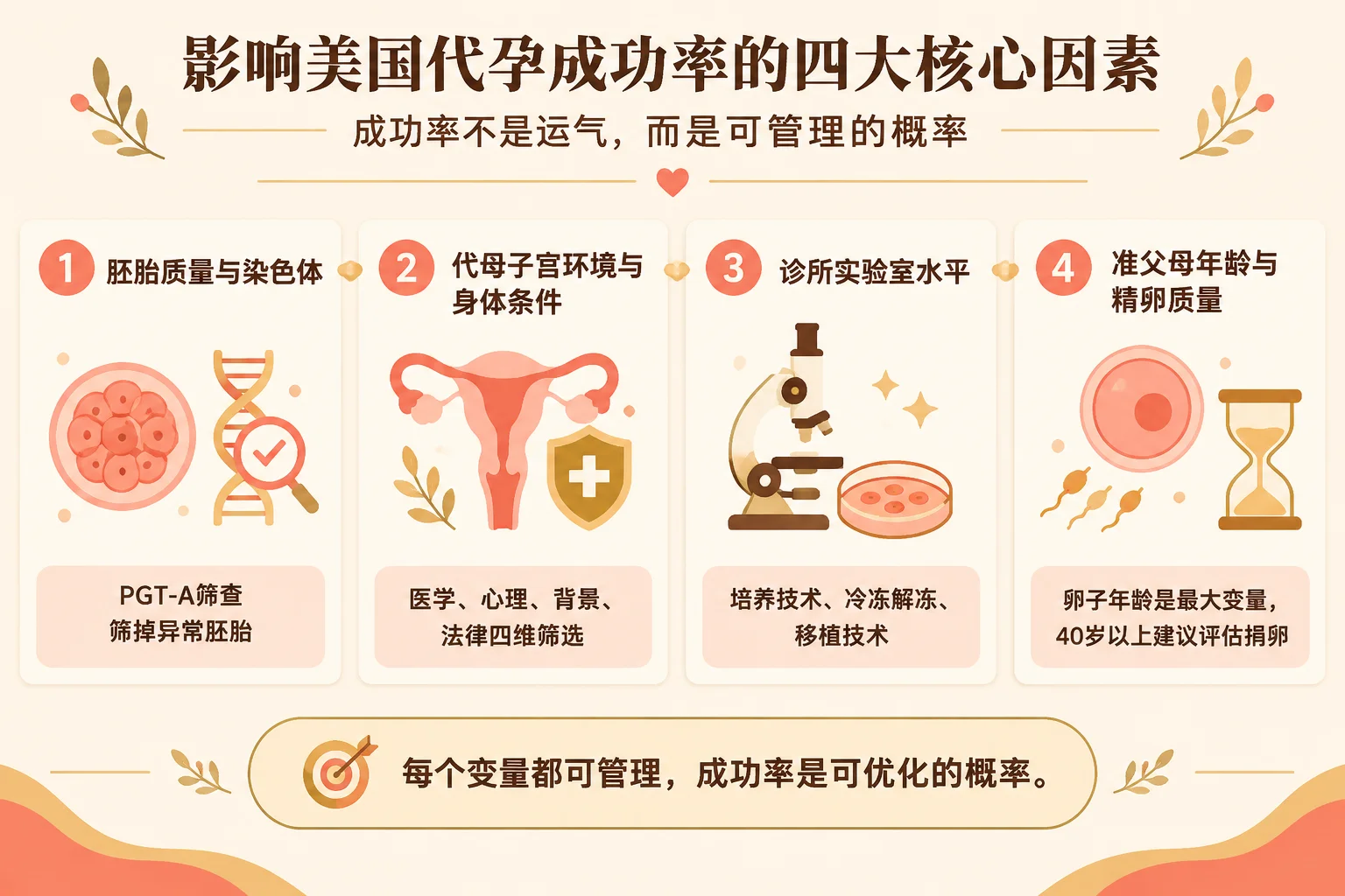 影响成功率四大因素信息图